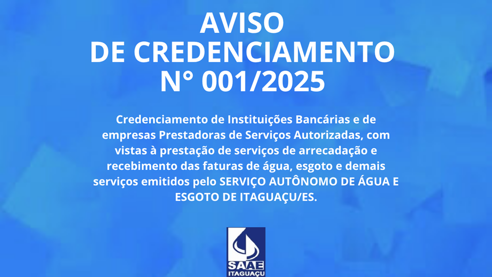 AVISO DE CREDENCIAMENTO Nº 001/2025